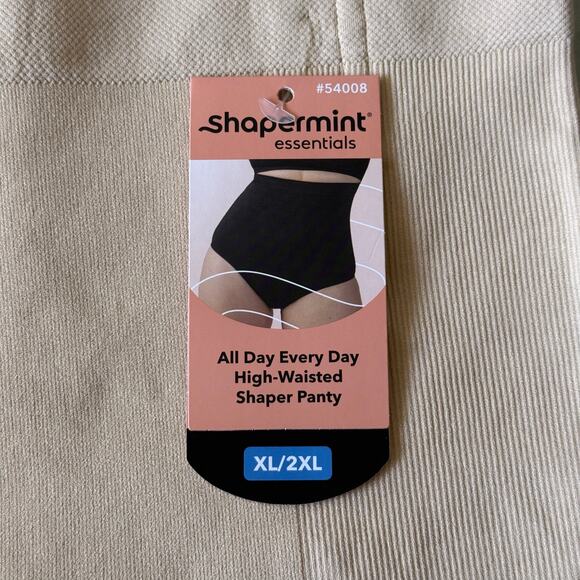 NWT Shapermint High Waisted Shaper Panty 54008 Beige XL/2XL Slimming - Picture 6 of 16